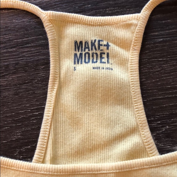 Make + Model goldenrod raw hem tank, S - Picture 2 of 3